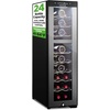 image:imageNutrichef 12 Bottle Stainless Steel Slim Wine Fridge  Red amp White Wine Chiller  Adjustable Temperature Control Ultra Quiet Operation amp Energy Efficient  Mini Wine Cooler Refrigerator  31x10x17 INBlack