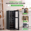 image:imageNutrichef 12 Bottle Stainless Steel Slim Wine Fridge  Red amp White Wine Chiller  Adjustable Temperature Control Ultra Quiet Operation amp Energy Efficient  Mini Wine Cooler Refrigerator  31x10x17 INBlack