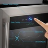 image:imageNutrichef 15 Bottle Wine Fridge Red and White Wine Chiller Adjustable Temp Control 41F to 64F Ultra Quiet Operation Mini Wine Cooler Built for Home Office Kitchen Counter 27x13x17 IN