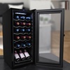 image:imageNutrichef 18 Bottle Slim Wine Fridge  Red amp White Wine Chiller  Adjustable Temperature Control 41F to 64F  Ultra Quiet Operation  Mini Wine Cooler for Home amp Office 30x13x17 IN