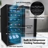 image:imageNutrichef 18 Bottle Slim Wine Fridge  Red amp White Wine Chiller  Adjustable Temperature Control 41F to 64F  Ultra Quiet Operation  Mini Wine Cooler for Home amp Office 30x13x17 IN