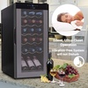 image:imageNutrichef 18 Bottle Slim Wine Fridge  Red amp White Wine Chiller  Adjustable Temperature Control 41F to 64F  Ultra Quiet Operation  Mini Wine Cooler for Home amp Office 30x13x17 IN