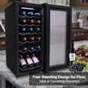 image:imageNutrichef 18 Bottle Slim Wine Fridge  Red amp White Wine Chiller  Adjustable Temperature Control 41F to 64F  Ultra Quiet Operation  Mini Wine Cooler for Home amp Office 30x13x17 IN