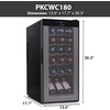 image:imageNutrichef 18 Bottle Slim Wine Fridge  Red amp White Wine Chiller  Adjustable Temperature Control 41F to 64F  Ultra Quiet Operation  Mini Wine Cooler for Home amp Office 30x13x17 IN
