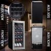 image:imageNutrichef 18 Bottle Wine Fridge  Dual Zone Wine Chiller  Adjustable Temperature 41F to 64F  Ultra Quiet Operation  Wine Cooler For Home amp Office  Free Standing 32x13x19 IN  Black