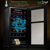 image:imageNutrichef 28 Bottle Wine Fridge  Dual Zone Adjustable Temperature Control 41F to 64F  Ultra Quiet Operation  Cooler For Home amp Office  FreeStanding 33x16x17 IN Black
