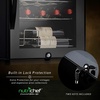 image:imageNutrichef 28 Bottle Wine Fridge  Dual Zone Adjustable Temperature Control 41F to 64F  Ultra Quiet Operation  Cooler For Home amp Office  FreeStanding 33x16x17 IN Black
