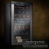 image:imageNutrichef 28 Bottle Wine Fridge  Dual Zone Adjustable Temperature Control 41F to 64F  Ultra Quiet Operation  Cooler For Home amp Office  FreeStanding 33x16x17 IN Black