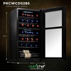 image:imageNutrichef 28 Bottle Wine Fridge  Dual Zone Adjustable Temperature Control 41F to 64F  Ultra Quiet Operation  Cooler For Home amp Office  FreeStanding 33x16x17 IN Black
