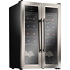 image:imageNutriChef 24Bottle Wine Fridge  Dual Zone Cooler for Red amp White Wines 41F64F Temp Control UltraQuiet Fits Home Office or Kitchen Counters  31x19x20 inStainless Steel