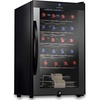 image:imageNutrichef 12 Bottle Stainless Steel Slim Wine Fridge  Red amp White Wine Chiller  Adjustable Temperature Control Ultra Quiet Operation amp Energy Efficient  Mini Wine Cooler Refrigerator  31x10x17 INBlack