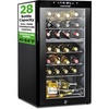 image:imageNutrichef 28 Bottle Wine Fridge  Dual Zone Adjustable Temperature Control 41F to 64F  Ultra Quiet Operation  Cooler For Home amp Office  FreeStanding 33x16x17 IN Black