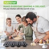 image:imageNutriChef 13 NonStick Muffin Baking Pan  Premium Dark Gray Carbon Steel Bake Tray Commercial Grade Restaurant Quality Metal Bakeware  Dishwasher Safenonstick muffin pan  dark gray