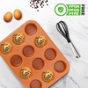 image:imageNutriChef 13 NonStick Muffin Baking Pan  Premium Dark Gray Carbon Steel Bake Tray Commercial Grade Restaurant Quality Metal Bakeware  Dishwasher Safenonstick muffin pan  copper