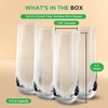 image:imageNutriChef 2Piece Stemless Champagne Flutes Set  64 Tall Crystal Glasses with Thick Heavy Base  Prosecco Wine Flute Highball Glass Mimosa Cocktail Glass Set Bar Glassware  Dishwasher SafeSet of 4