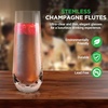 image:imageNutriChef 2Piece Stemless Champagne Flutes Set  64 Tall Crystal Glasses with Thick Heavy Base  Prosecco Wine Flute Highball Glass Mimosa Cocktail Glass Set Bar Glassware  Dishwasher SafeSet of 2