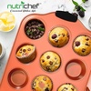 image:imageNutrichef 12 Cup Muffin Pan Durable and Nonstick Carbon Steel Bake Pan with Silicone Handles Kitchen Essential Cupcake Pan Stain Resistant Easy Clean PFOA PFOS PTFE Free 1622 x 1043Copper