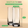image:imageNutrichef 142 oz Highball Drinking Glasses Premium Crystal Durable amp Dishwasher Safe Elegant Design for Water Cocktails amp Liquor  Set of 2