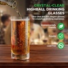 image:imageNutrichef 142 oz Highball Drinking Glasses Premium Crystal Durable amp Dishwasher Safe Elegant Design for Water Cocktails amp Liquor  Set of 2
