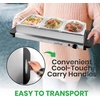 image:imageNutriChef 3 Tray Buffet Server amp Hot Plate Food Warmer  Tabletop Electric Food Warming Tray  Easy Clean Stainless Steel  Portable amp Great for Parties amp Events  Max Temp 175F  PKBFWM33V7