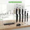 image:imageNutriChef 7 Piece Kitchen Knife Set  Stainless Steel Kitchen Precision Knives Set w 5 Knives amp Bonus Sharpener Acrylic Block Stand  Cutting Slicing Chopping Dicing  NCKNS7X