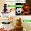 image:imageNutriChef Electric 3 Tier Chocolate Fondue Fountain  Countertop Chocolate Melter amp Warmer Pot  EasytoClean Perfect for Dipping Strawberries Marshmallows amp Fruit  Pot Capacity 16 OZ