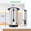 image:imageNutriChef Electric Water Boiler and Warmer  3L317 Qt Stainless Steel Electric Hot Water Dispenser wRotating Base Auto Shut Off Safety Lock Instant Heating for Coffee amp Tea NCHUB1385 Quarts