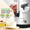 image:imageNutriChef Electric Water Boiler and Warmer  3L317 Qt Stainless Steel Electric Hot Water Dispenser wRotating Base Auto Shut Off Safety Lock Instant Heating for Coffee amp Tea NCHUB13201 Quarts