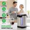 image:imageNutriChef Electric Water Boiler and Warmer  3L317 Qt Stainless Steel Electric Hot Water Dispenser wRotating Base Auto Shut Off Safety Lock Instant Heating for Coffee amp Tea NCHUB1353 Quarts