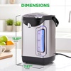 image:imageNutriChef Electric Water Boiler and Warmer  3L317 Qt Stainless Steel Electric Hot Water Dispenser wRotating Base Auto Shut Off Safety Lock Instant Heating for Coffee amp Tea NCHUB1342 Quarts