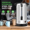 image:imageNutriChef Electric Water Boiler and Warmer  3L317 Qt Stainless Steel Electric Hot Water Dispenser wRotating Base Auto Shut Off Safety Lock Instant Heating for Coffee amp Tea NCHUB1385 Quarts