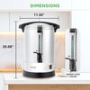 image:imageNutriChef Electric Water Boiler and Warmer  3L317 Qt Stainless Steel Electric Hot Water Dispenser wRotating Base Auto Shut Off Safety Lock Instant Heating for Coffee amp Tea NCHUB13137 Quarts