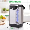 image:imageNutriChef Electric Water Boiler and Warmer  3L317 Qt Stainless Steel Electric Hot Water Dispenser wRotating Base Auto Shut Off Safety Lock Instant Heating for Coffee amp Tea NCHUB1353 Quarts