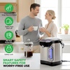 image:imageNutriChef Electric Water Boiler and Warmer  3L317 Qt Stainless Steel Electric Hot Water Dispenser wRotating Base Auto Shut Off Safety Lock Instant Heating for Coffee amp Tea NCHUB1332 Quarts