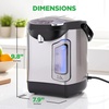 image:imageNutriChef Electric Water Boiler and Warmer  3L317 Qt Stainless Steel Electric Hot Water Dispenser wRotating Base Auto Shut Off Safety Lock Instant Heating for Coffee amp Tea NCHUB1332 Quarts