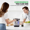 image:imageNutriChef Electric Water Boiler and Warmer  3L317 Qt Stainless Steel Electric Hot Water Dispenser wRotating Base Auto Shut Off Safety Lock Instant Heating for Coffee amp Tea NCHUB1332 Quarts