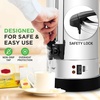 image:imageNutriChef Electric Water Boiler and Warmer  3L317 Qt Stainless Steel Electric Hot Water Dispenser wRotating Base Auto Shut Off Safety Lock Instant Heating for Coffee amp Tea NCHUB1385 Quarts