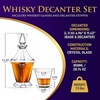 image:imageNutriChef Glass Whiskey Decanter  850ml Globe Whiskey Carafe Alcohol Decanter Set with Glasses  Liquor Decanter w Stopper amp Base For Brandy Wine Cognac Rum Gin Scotch Bourbon271 Ounces