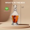 image:imageNutriChef Glass Whiskey Decanter  850ml Globe Whiskey Carafe Alcohol Decanter Set with Glasses  Liquor Decanter w Stopper amp Base For Brandy Wine Cognac Rum Gin Scotch Bourbon287 Ounces