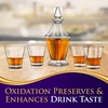 image:imageNutriChef Glass Whiskey Decanter  850ml Globe Whiskey Carafe Alcohol Decanter Set with Glasses  Liquor Decanter w Stopper amp Base For Brandy Wine Cognac Rum Gin Scotch Bourbon271 Ounces