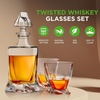 image:imageNutriChef Glass Whiskey Decanter  850ml Globe Whiskey Carafe Alcohol Decanter Set with Glasses  Liquor Decanter w Stopper amp Base For Brandy Wine Cognac Rum Gin Scotch Bourbon254 Ounces