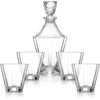 image:imageNutriChef Glass Whiskey Decanter  850ml Globe Whiskey Carafe Alcohol Decanter Set with Glasses  Liquor Decanter w Stopper amp Base For Brandy Wine Cognac Rum Gin Scotch Bourbon287 Ounces