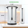 image:imageNutriChef Hot Water Urn Pot Insulated Stainless SteelAuto amp Manual DispenseAuto BoilerSafety Lock Shutoff 338 QT 32L  Auto Boiler Shut Off  PKWK43201 Quarts