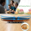 image:imageNutriChef JP Cons Catalog Master Rotating Lazy Susan Cheese Board12 Inch Diameter Acacia Wood Platter Turntable Serving Set wSlate Stone PlateStainlessSteel Cutting KnivesFor Picnic PKCZBD40