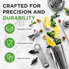 image:imageNutriChef Mixology Bartender Cocktail Shaker Set  Includes 15 amp 30 oz Stainless Steel Shakers 6 Bottle Pourers amp More  Essential Martini Making Kit  Drink Mixing Set  15 Piece Cocktail Bar Set7 Piece Set