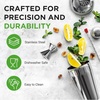 image:imageNutriChef Mixology Bartender Cocktail Shaker Set  Includes 15 amp 30 oz Stainless Steel Shakers 6 Bottle Pourers amp More  Essential Martini Making Kit  Drink Mixing Set  15 Piece Cocktail Bar Set3 Piece Set