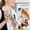 image:imageNutriChef Mixology Bartender Cocktail Shaker Set  Includes 15 amp 30 oz Stainless Steel Shakers 6 Bottle Pourers amp More  Essential Martini Making Kit  Drink Mixing Set  15 Piece Cocktail Bar Set7 Piece Set