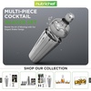 image:imageNutriChef Mixology Bartender Cocktail Shaker Set  Includes 15 amp 30 oz Stainless Steel Shakers 6 Bottle Pourers amp More  Essential Martini Making Kit  Drink Mixing Set  15 Piece Cocktail Bar Set3 Piece Set