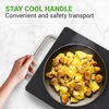 image:imageNutriChef Stainless Warming Hot Plate  Keep Food Warm w Portable Electric Food Tray Dish Warmer w Black Glass Top For Restaurant Parties Buffet Serving Table or Countertop Use  AZPKWTR30