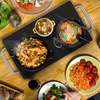 image:imageNutriChef Stainless Warming Hot Plate  Keep Food Warm w Portable Electric Food Tray Dish Warmer w Black Glass Top For Restaurant Parties Buffet Serving Table or Countertop Use